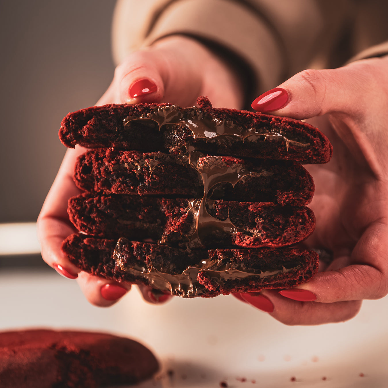 Red Velvet Nutella Cookie Box